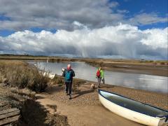 Despite the evil looking sky, this was a tranquil spot for a short break - between Morston and Stiffkey. That boat's not going anywhere.